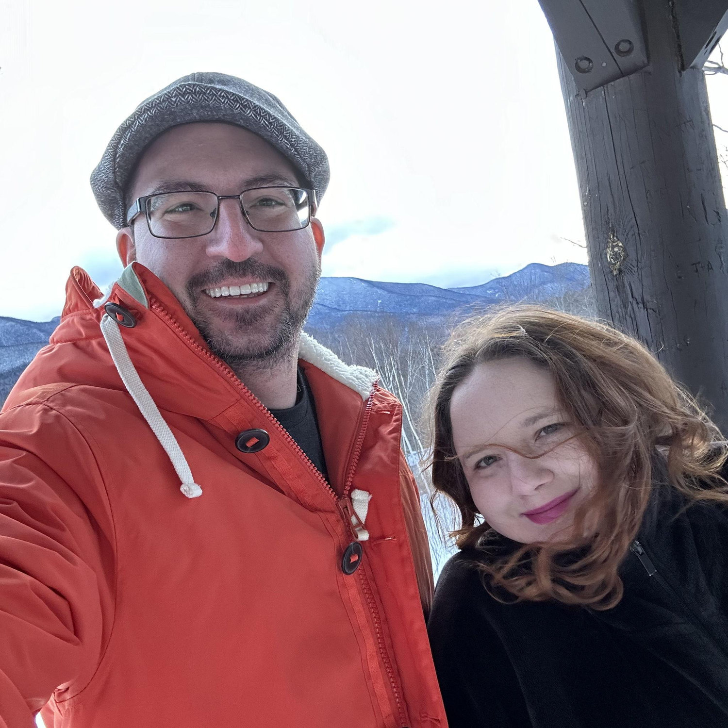 A quick snap at a stop along a trip up to NH