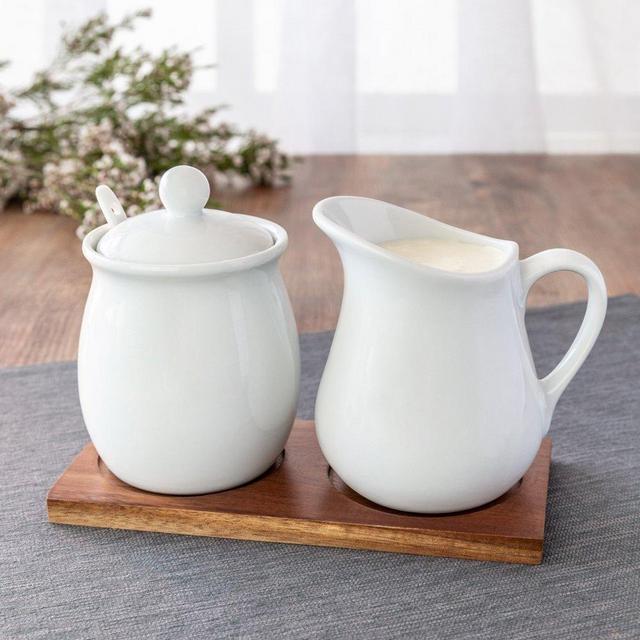 Better Homes & Gardens White Porcelain Cream and Sugar Set