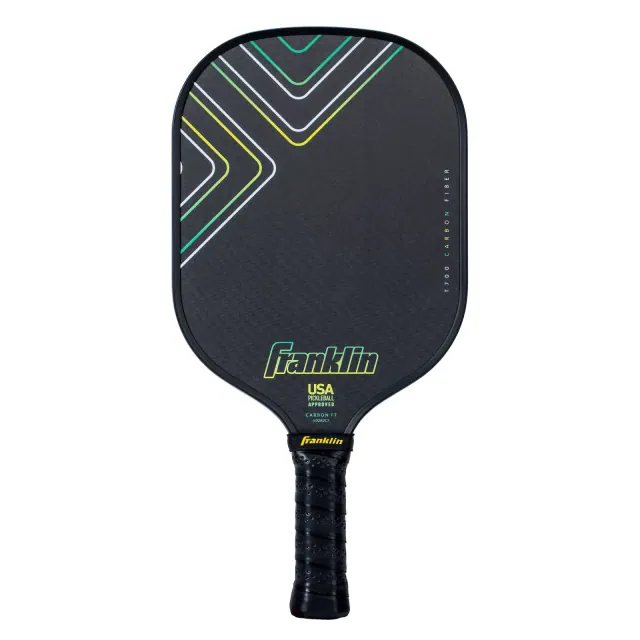 Franklin Sports 10mm Raw Carbon Fiber Paddle - Green: Traditional Frame, 16" Length