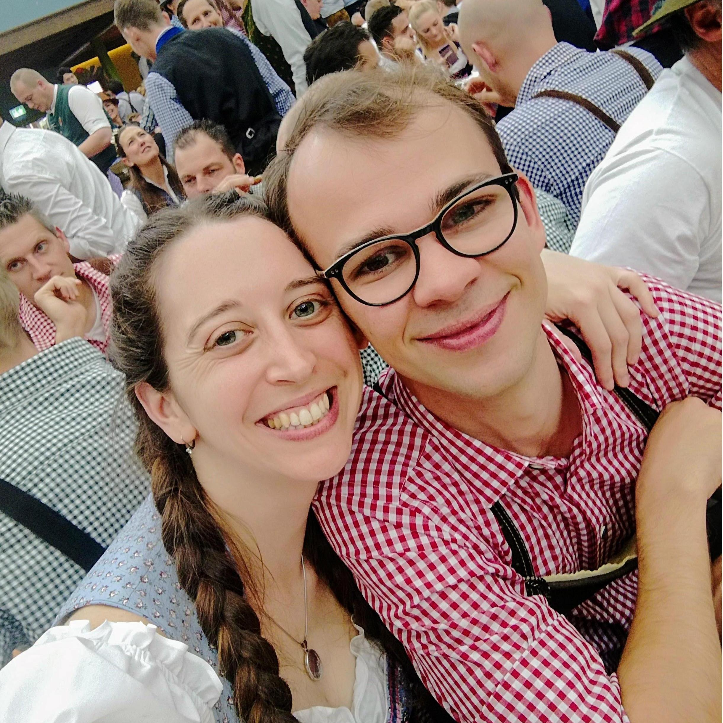All dressed up in tracht for Oktoberfest in Munich