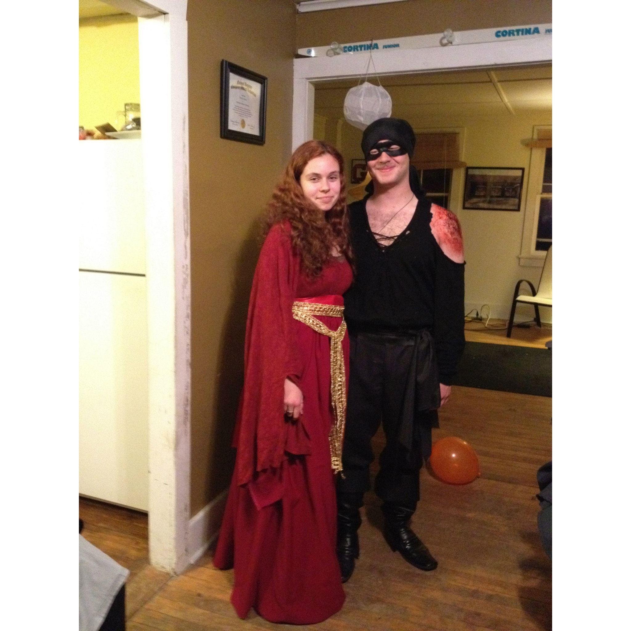 Upcycled some Goodwill finds into Buttercup and Westley post-ROUS encounter. Big brother let us take over his apartment for a mini Halloween party