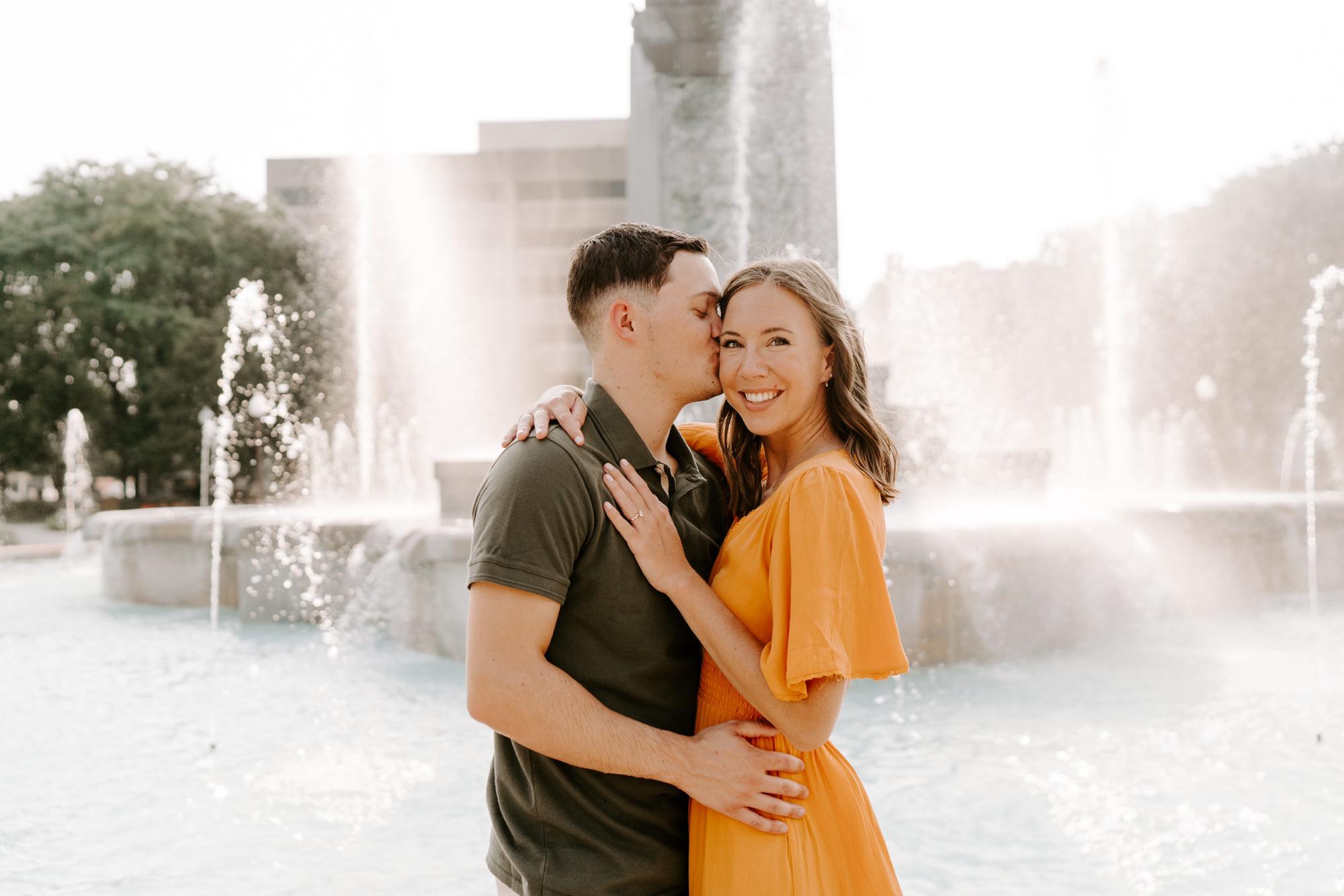 Our engagement photos were taken at the Indiana World War Memorial in downtown Indianapolis by the lovely Jayde Anzola. Be sure to check out more of her work on Instagram - @jnavisuals.