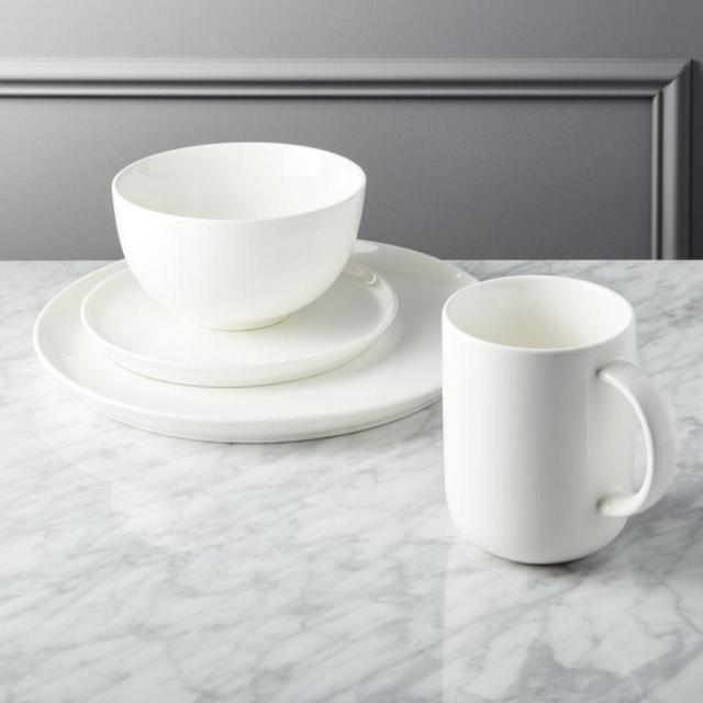 Contact 4-Piece Bone China White Place Setting