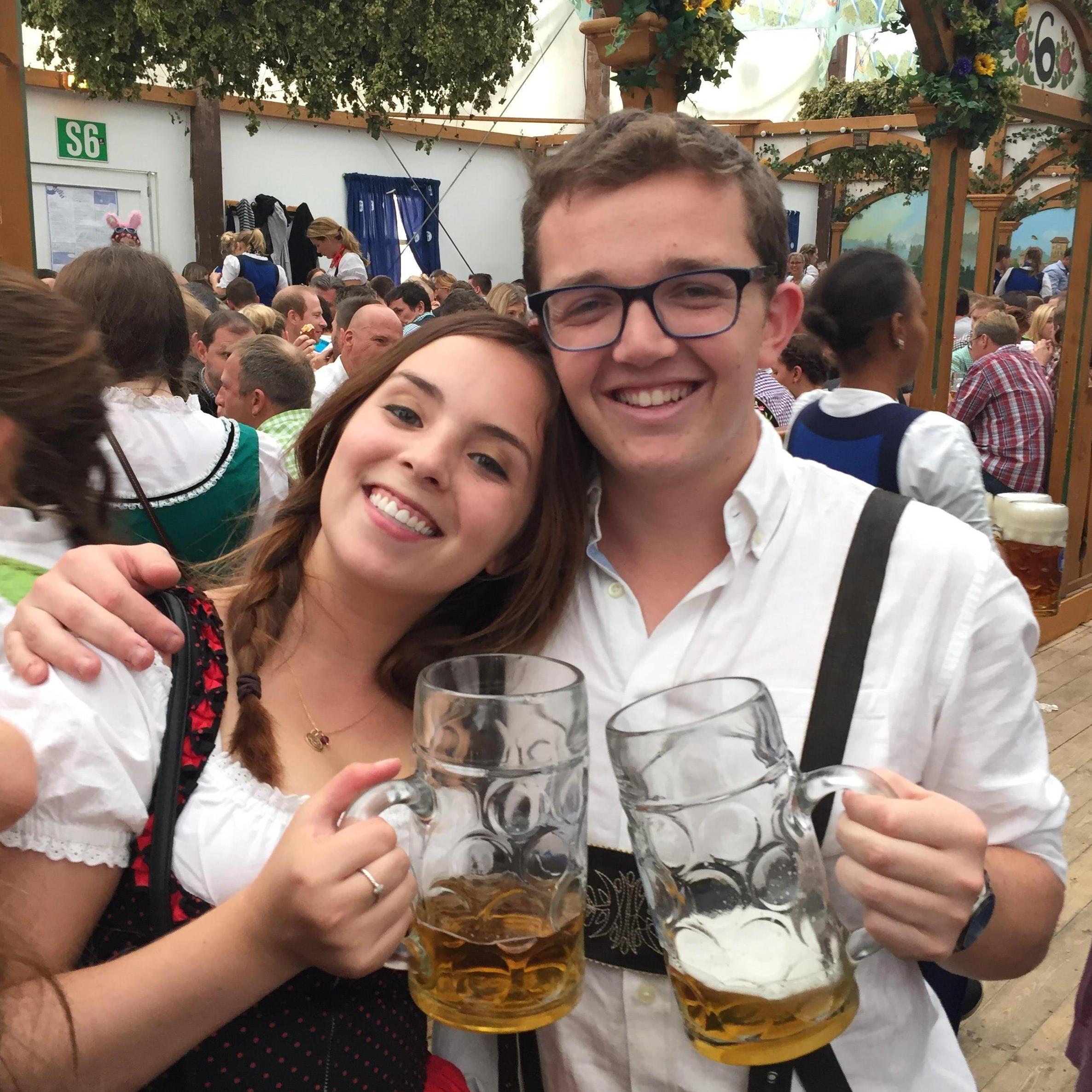 Oktoberfest when we were studying abroad, we were just friends at this point