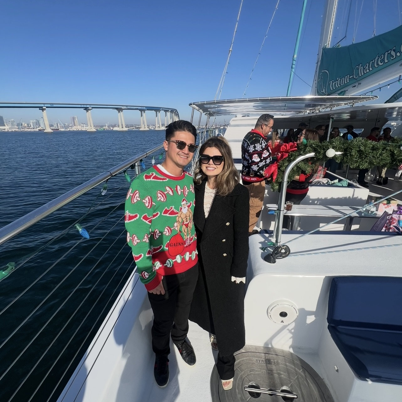 Holiday yacht party