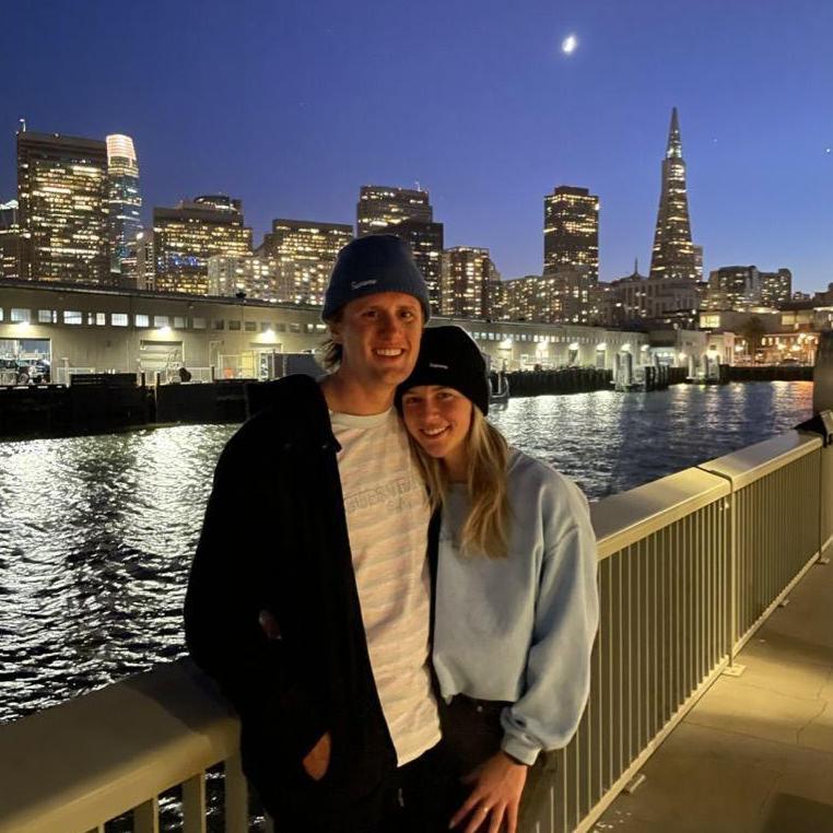 Enjoying SF at night after skateboarding around for Fleet Week!