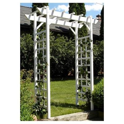 78" Providence Vinyl Arbor - White - Dura-Trel