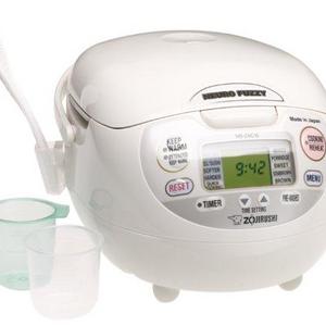 Zojirushi NS-ZCC10 5-1/2-Cup (Uncooked) Neuro Fuzzy Rice Cooker and Warmer, Premium White, 1.0-Liter