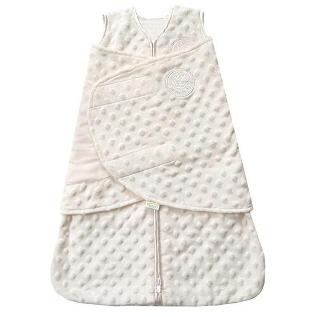 HALO Sleepsack Swaddle, Velboa Plush Dots Color: Cream