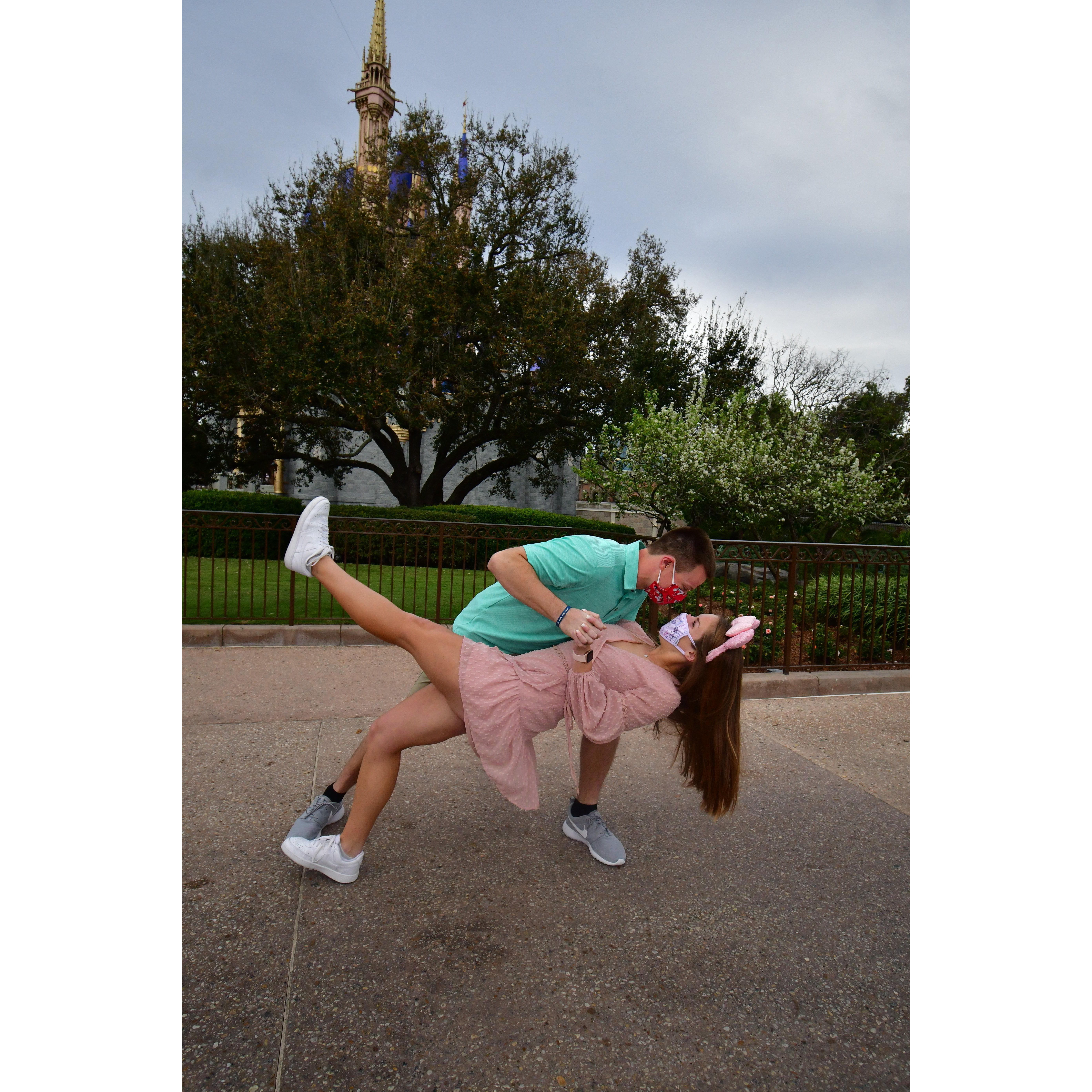 They spent the day after their engagement enjoying everything Disney!