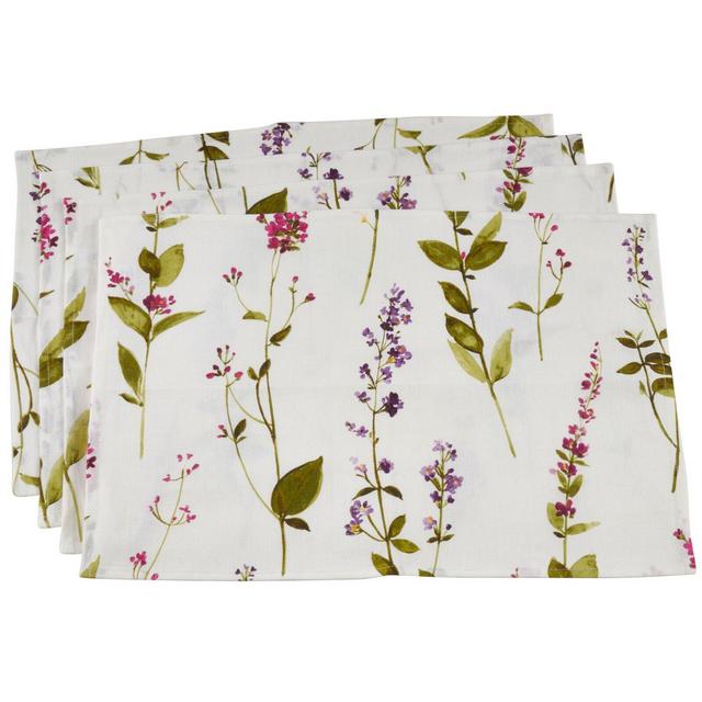 Tupper Watercolor Floral Linen Placemats (Set of 4)