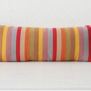 GARZA MARFA COTTON 14" X 34" BOLSTER: MAUVE STRIPE
