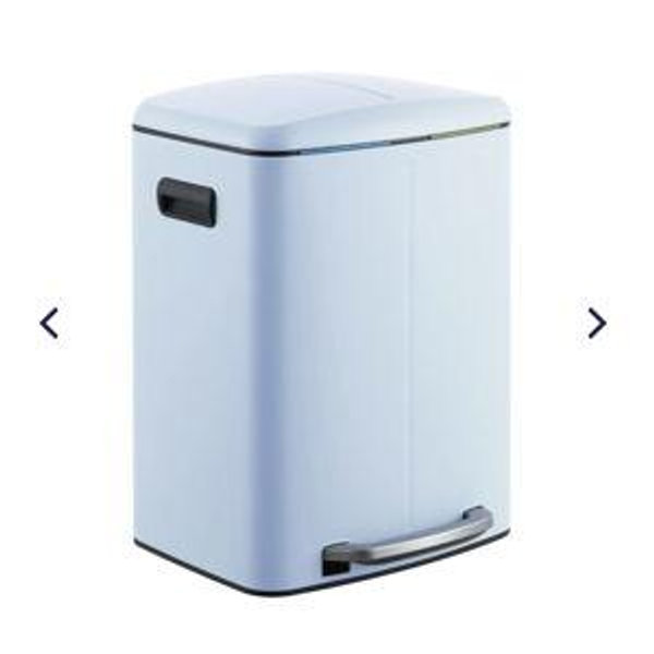 Marco 40 Liter/10.5 Gallon Double-Bucket Trash Can - tide pool blue