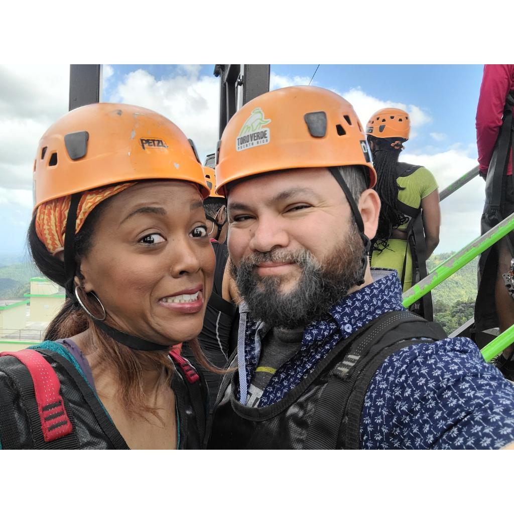 Ziplining in Puerto Rico.