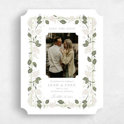 White Ticket Wedding Save the Date - Colette Photo