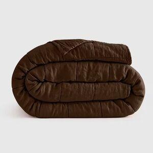 Linen Quilt | Quince in Espresso