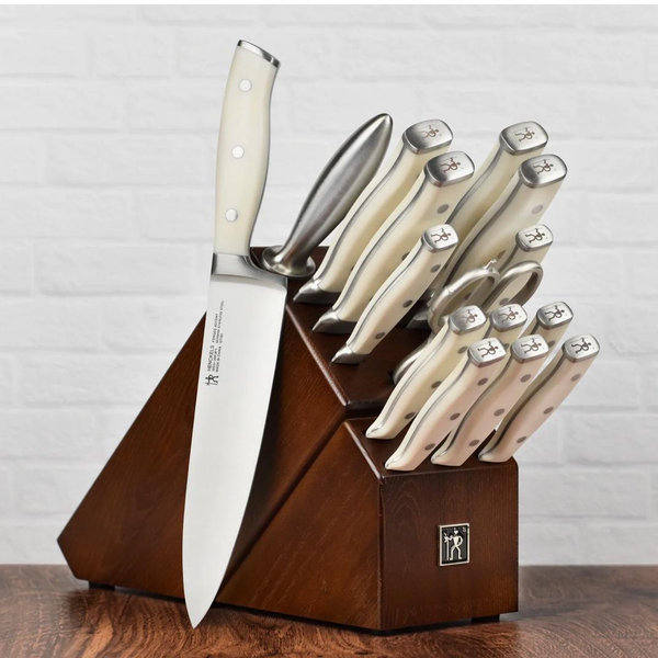 Henckels Forged Accent 16 Piece Off-White Knife Block Set