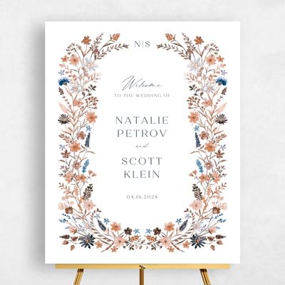 Blue Wedding Sign - Spasso Portrait
