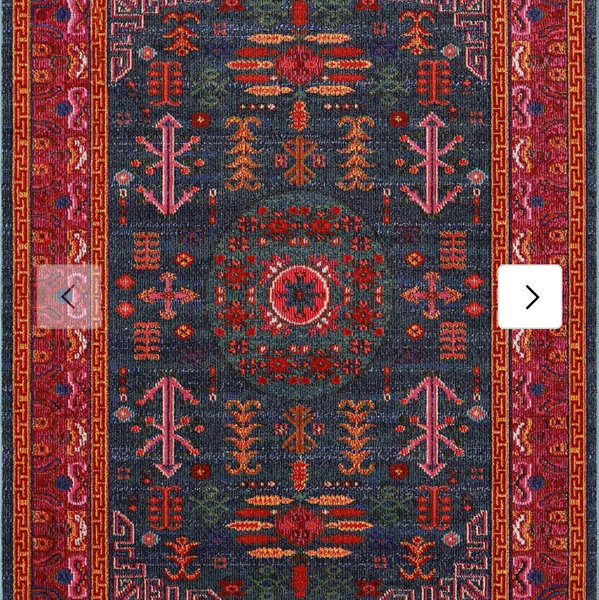 8x10 Cleveland Colorful Traditional Area Rug - Teal, Aqua, Navy | Traditional Style Multicolor Rug