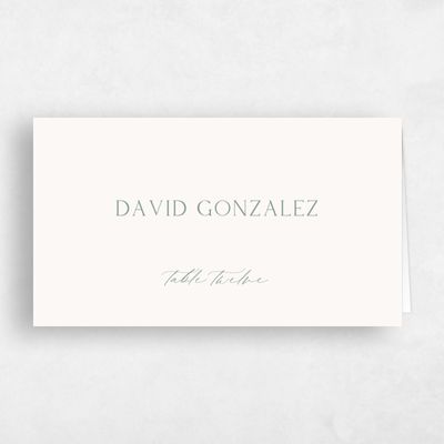 Beige Wedding Place Card - Altair