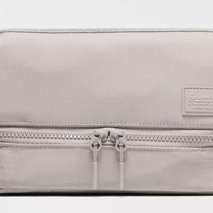 Dual-Compartment Toiletry Bag - Tan - ONE SIZE