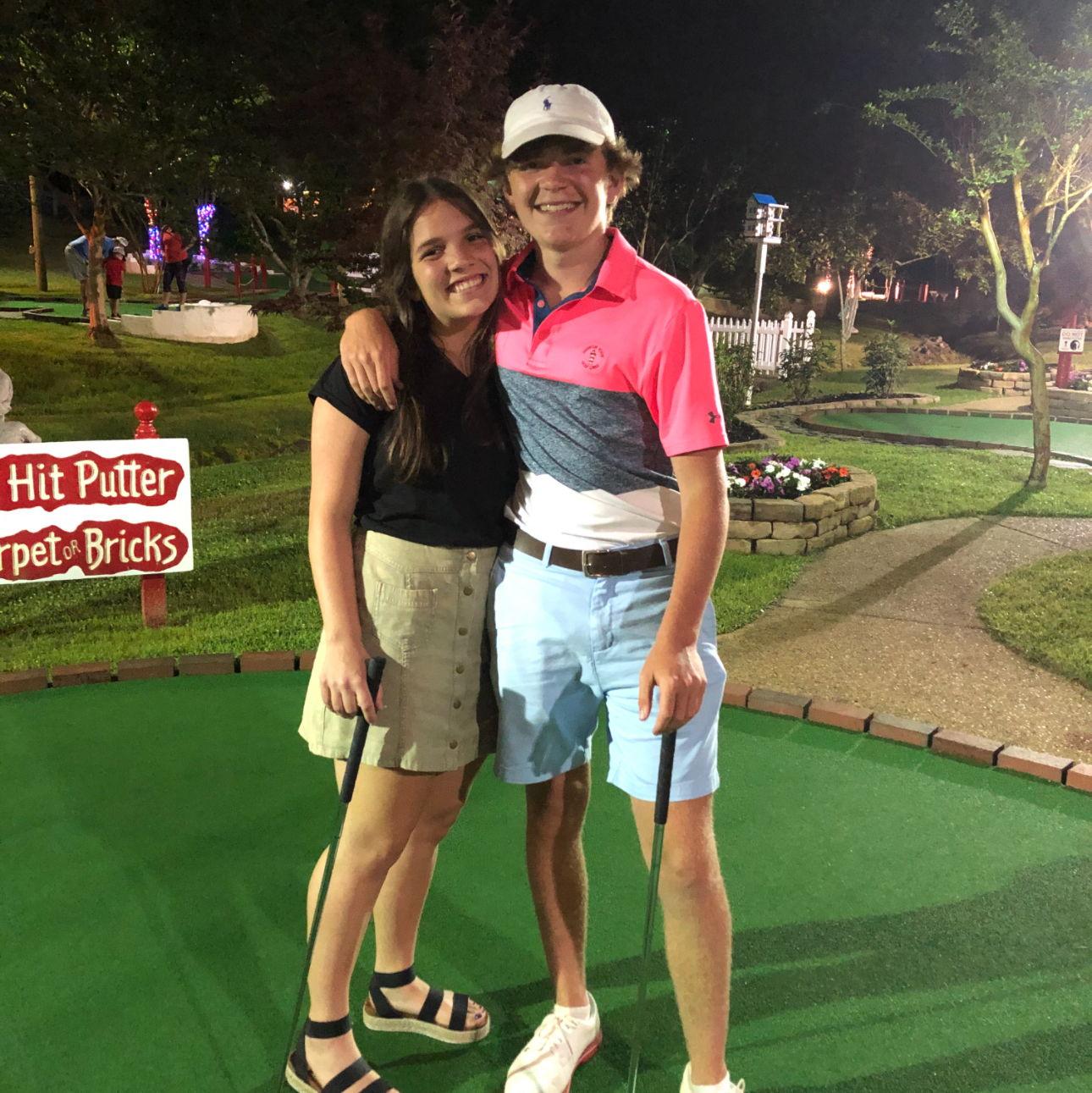 This photo was taken on June 13, 2020, exactly five years before Ella and Charles got engaged. They played putt-putt to celebrate their six-month anniversary.