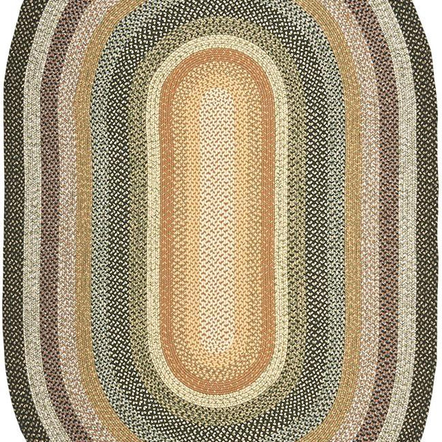 SAFAVIEH Washable Rug Outdoor Braided Collection - 6' x 8' Oval, Multi, Handmade & Reversible, Non-Shedding & Easy to Clean, Ideal for Patio, Backyard, Mudroom (BRD308A)