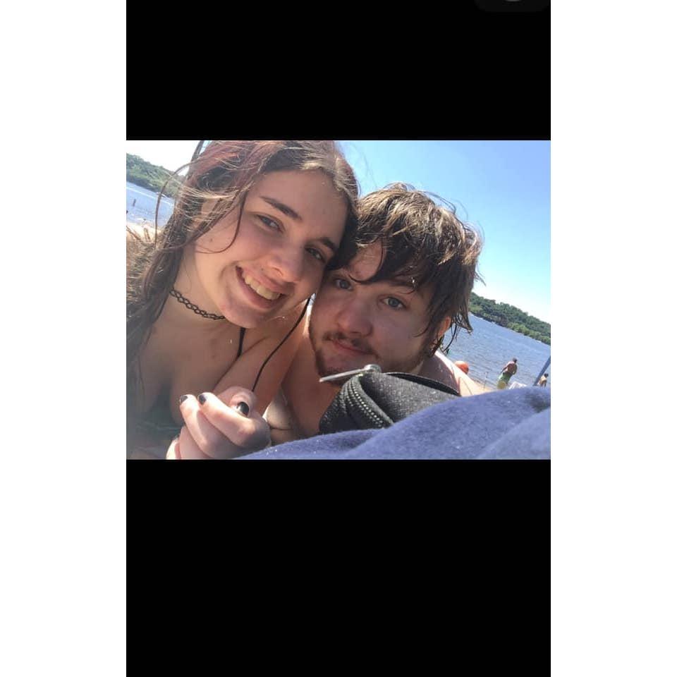 Enjoying the beach together