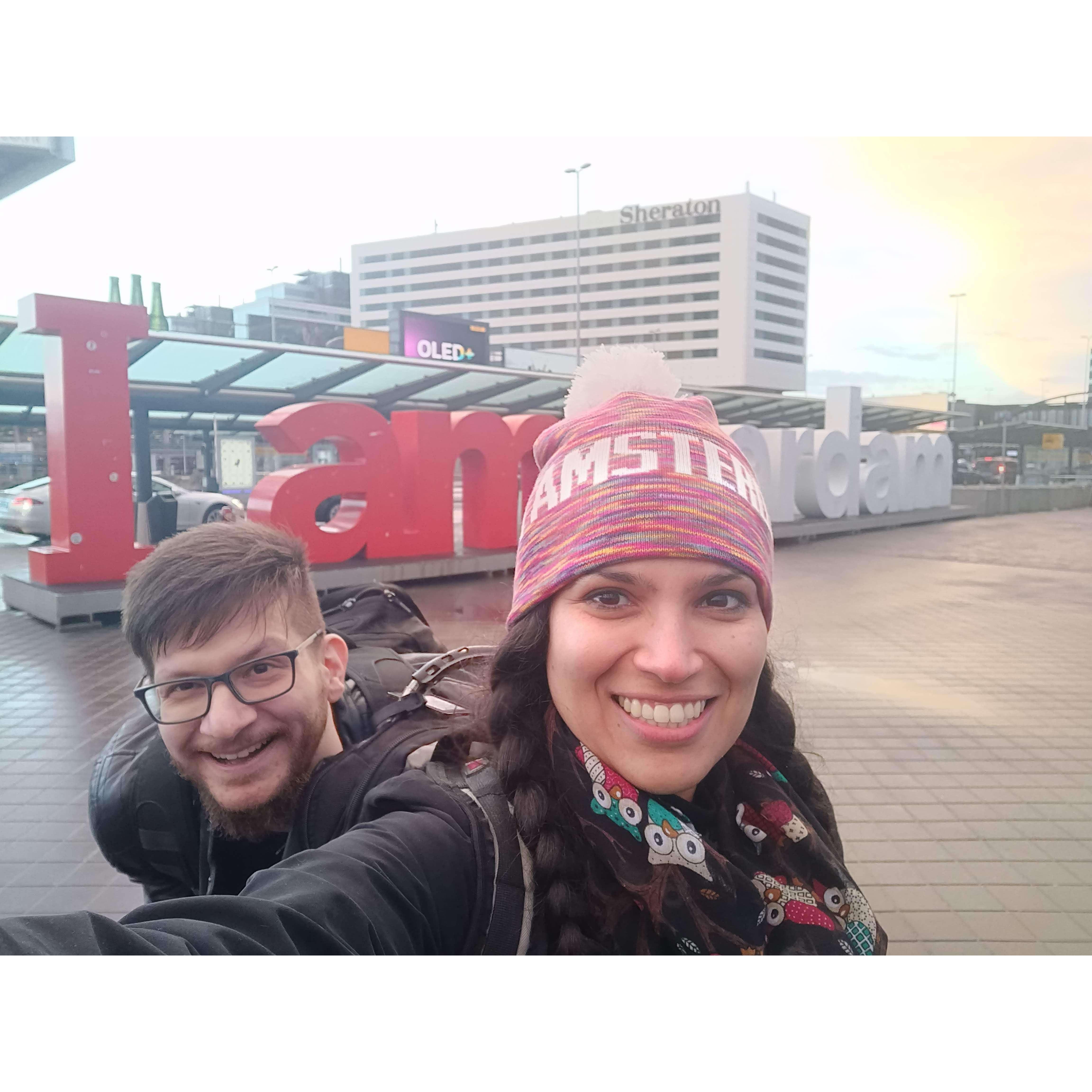 Where could that be? Oh, yeah, Amsterdam, it's right there in the back...