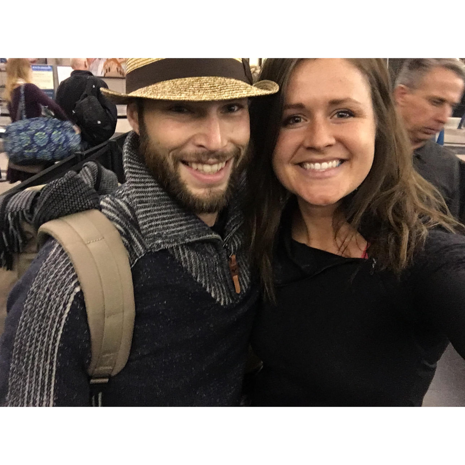 Denver international airport. Another quick visit. This time he's headed to Thailand for a few months.