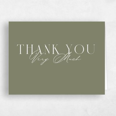 Khaki Green Wedding Thank You - Shahira Landscape