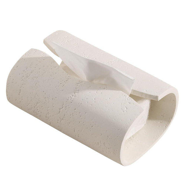 Haocoott Tissue Box Cover Rectangle, Resin Facial Tissue Holder Covers Toilet Paper Holder, Tissue Holders Decorative Case Paper Dispenser Home Decor for Bathroom Kitchen Bedroom Living Room Office