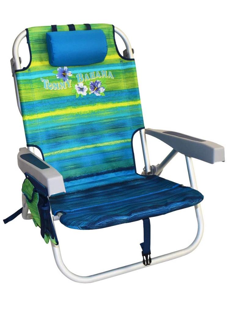 Tommy Bahama Backpack Cooler Chair with Storage Pouch
