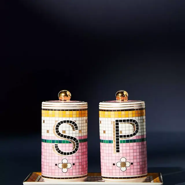 Bistro Garden Tile Salt & Pepper Shakers