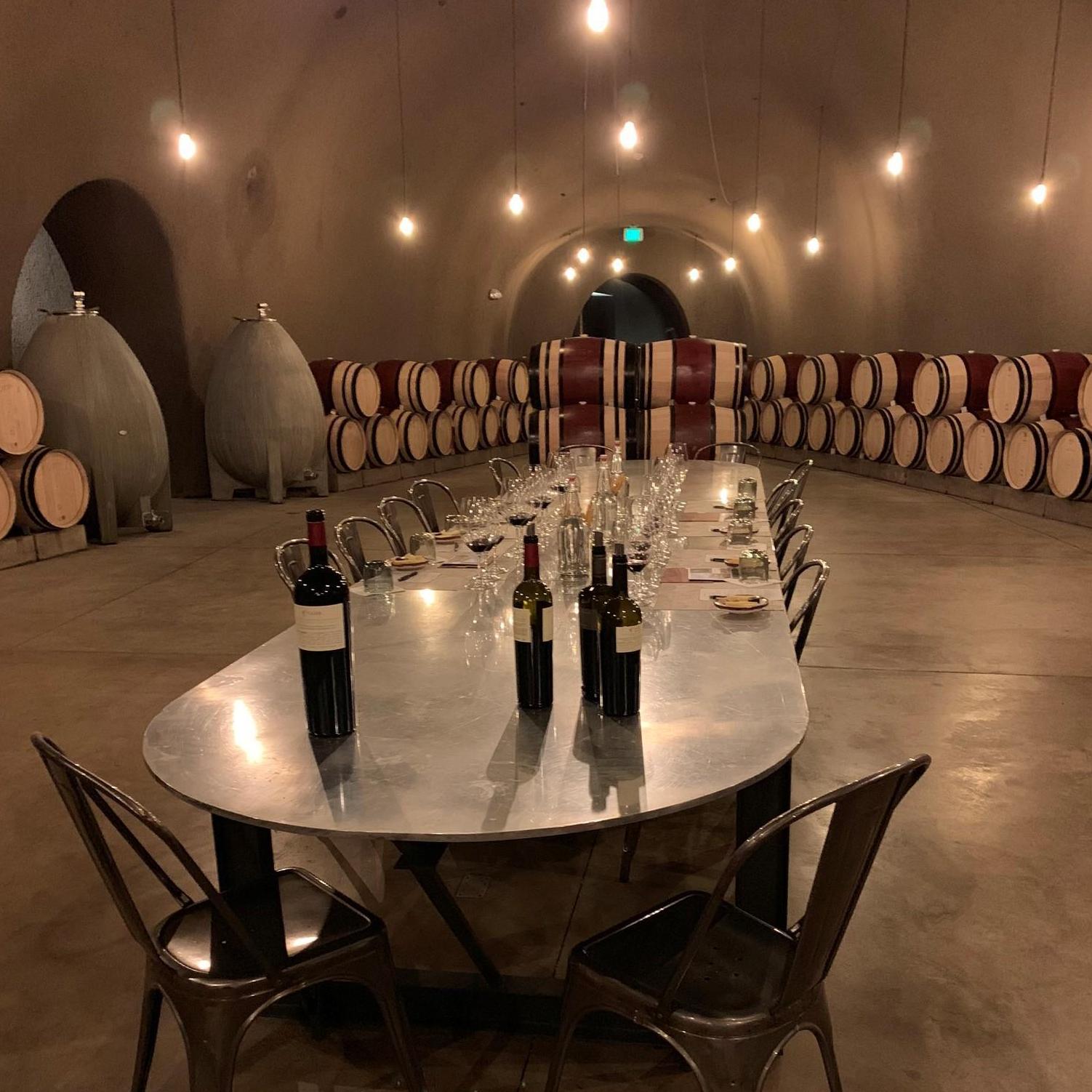 There will be dinner in the wine cave at Cade Winery on Friday night!