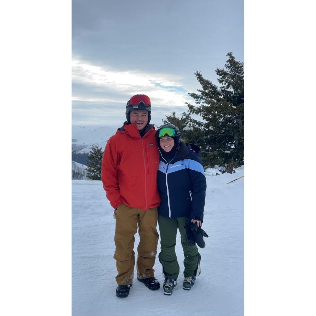 Right after Jason proposed on top of Baldy Mountain on 12/23/22.