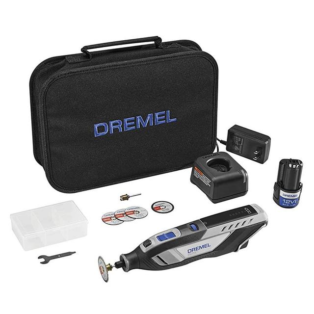 Dremel 8250 12V Lithium-Ion Variable Speed Cordless Rotary Tool with Brushless Motor, 5 Rotary Tool Accessories, 3Ah Battery, Charger, and Tool Bag