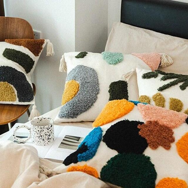 Tassel Pillow •Pillow Cover • Boho Pillow...