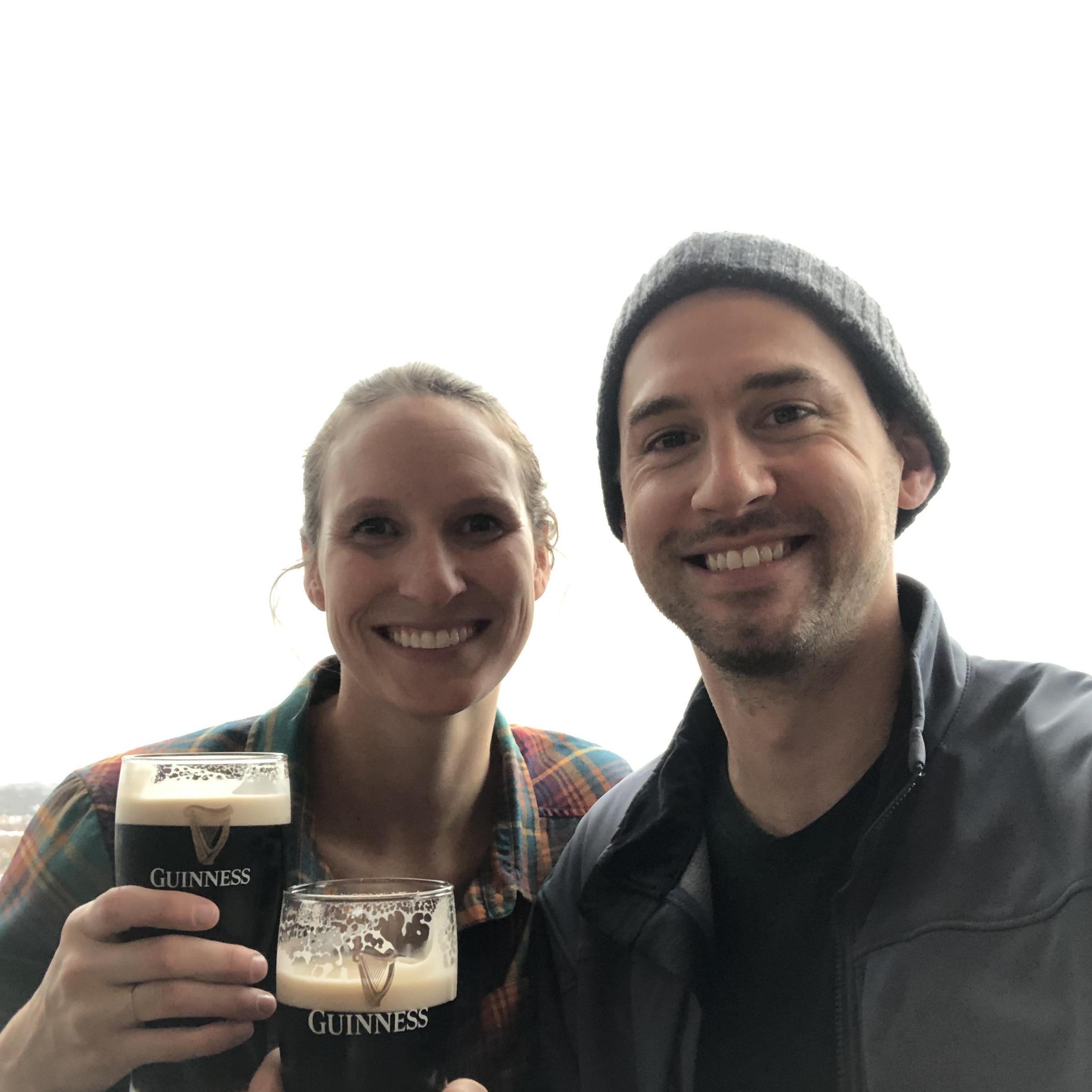 Freshly poured Guinness from the Gravity Bar at the top of the Guinness Storehouse in Ireland