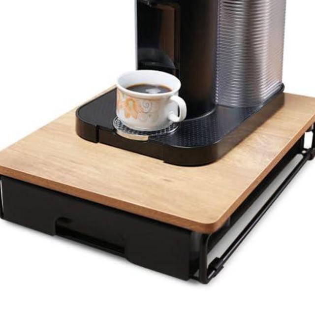 EVERIE Wooden Coffee Pod Storage Drawer Holder Compatible with Nespresso Vertuoline Capsules, NP01-WD02