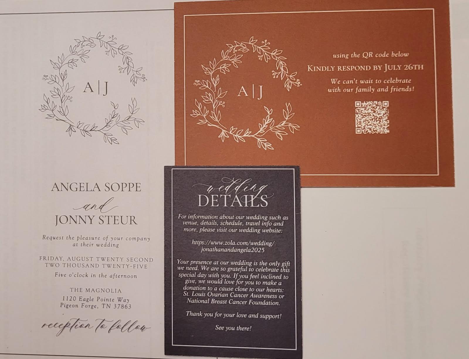 The Wedding Website of Angela Soppe and Jonathan Steur