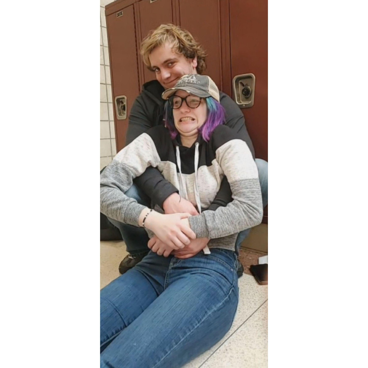 This was probably a month or two into our relationship, and we were just a couple of goofballs!