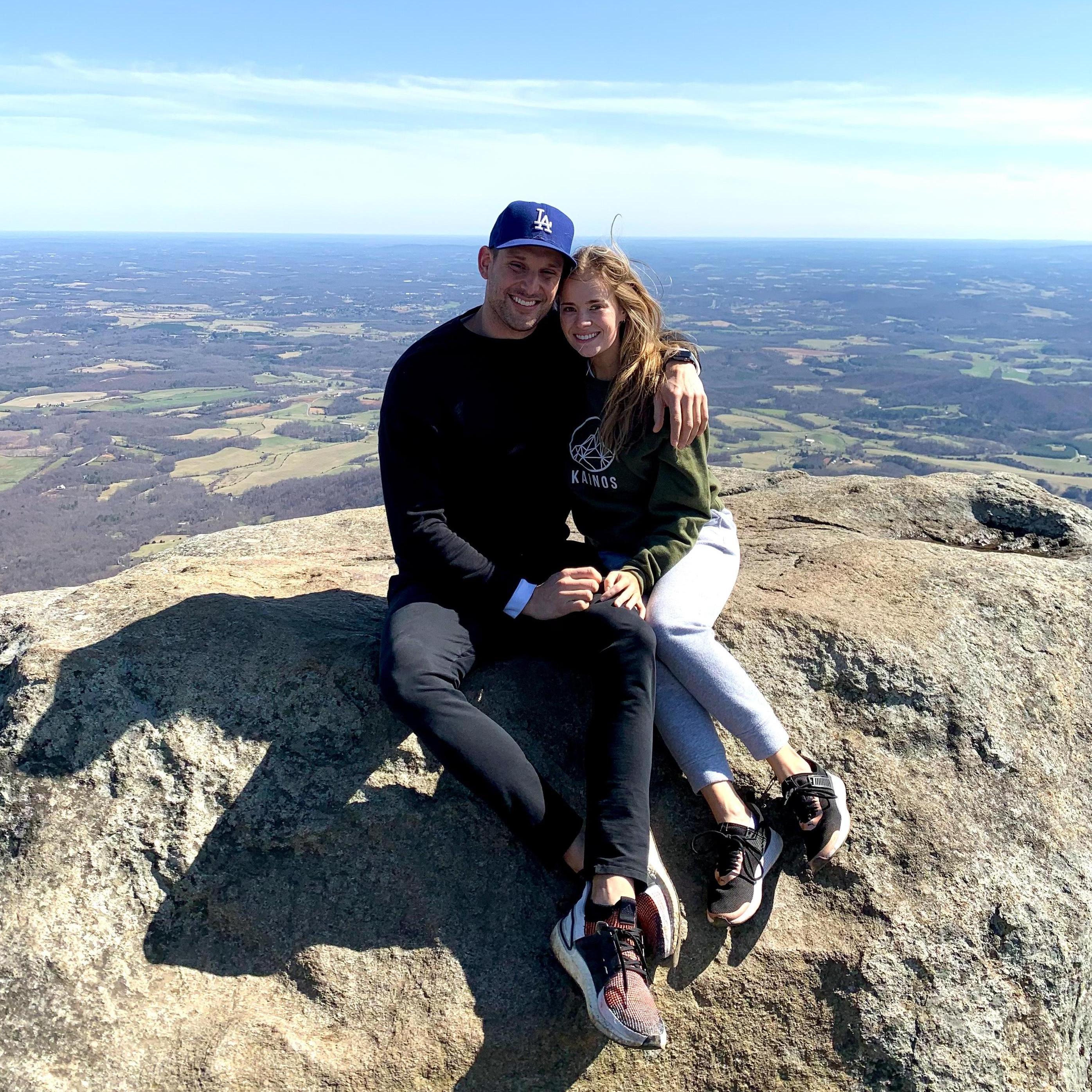 A 1.5 hour long up. Took a photo. Hiked down. Sharp Top Mountain, March 2021