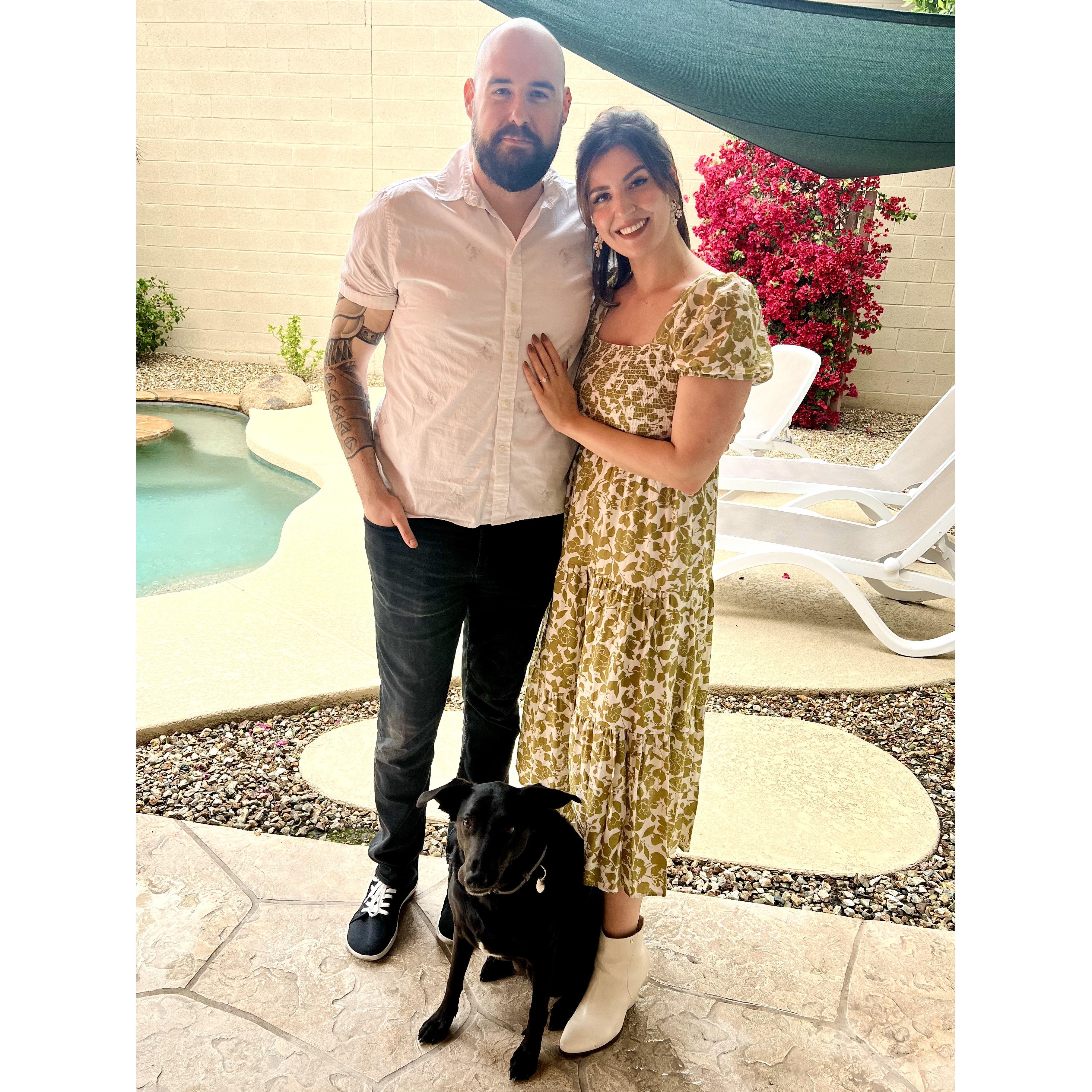 Easter 2024 at Shelby's mom's house, with our best girl Yennefer!
