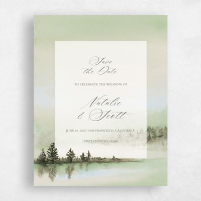 Laurel Green Wedding Save the Date - Colt Portrait