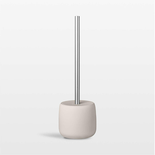 Blomus SONO Moonbeam Cream Decorative Toilet Plunger and Holder