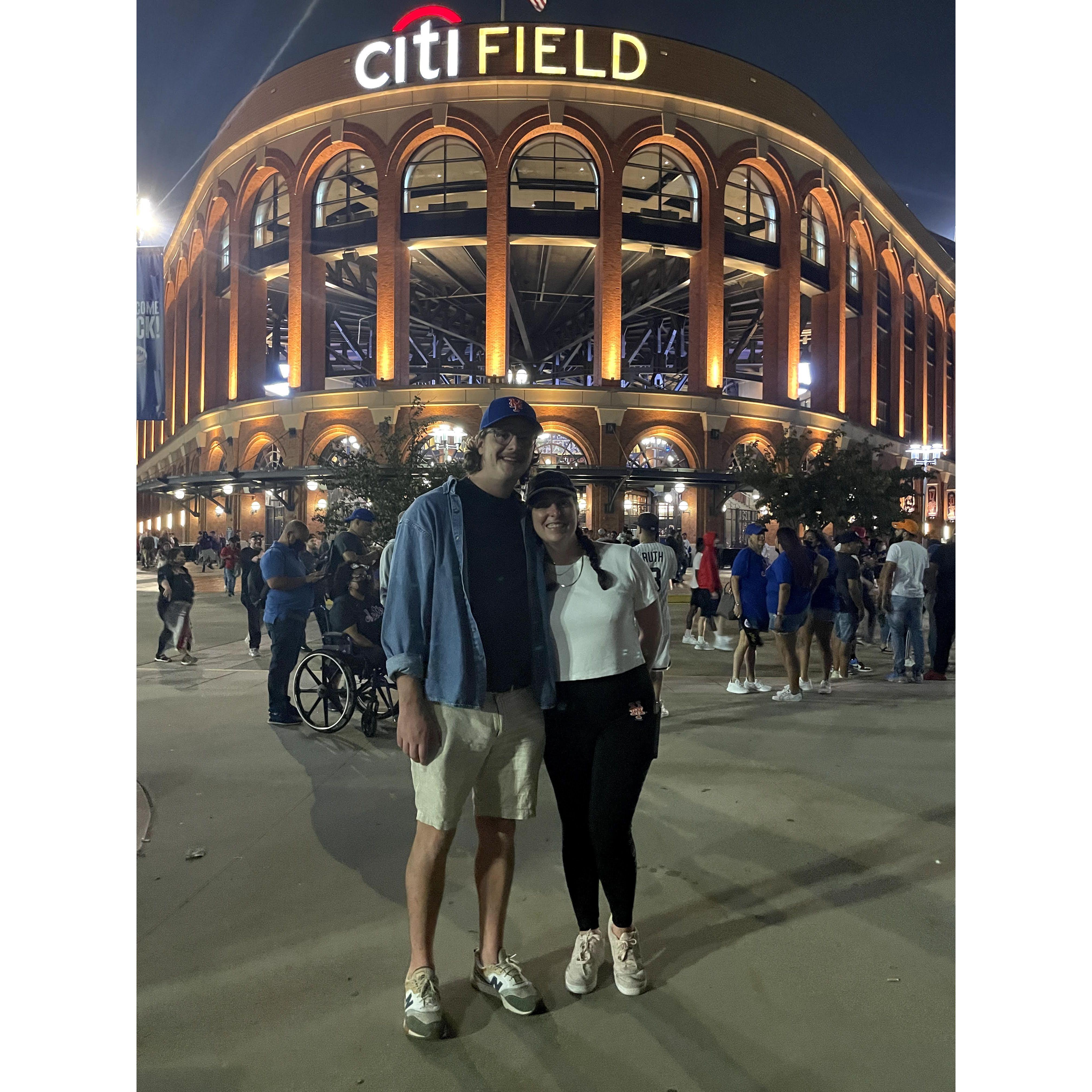 LGM! Brendan's first Mets game... Subway series too. Queens 2021