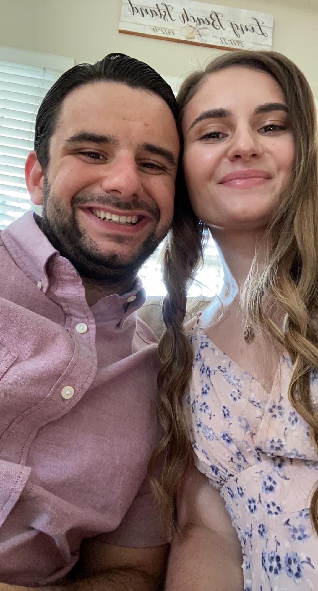 Right before our engagement photoshoot!