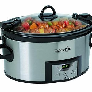 Crock-Pot SCCPVL610-S-A 6-Quart Cook & Carry Programmable Slow Cooker with with Digital Timer, Stainless Steel
