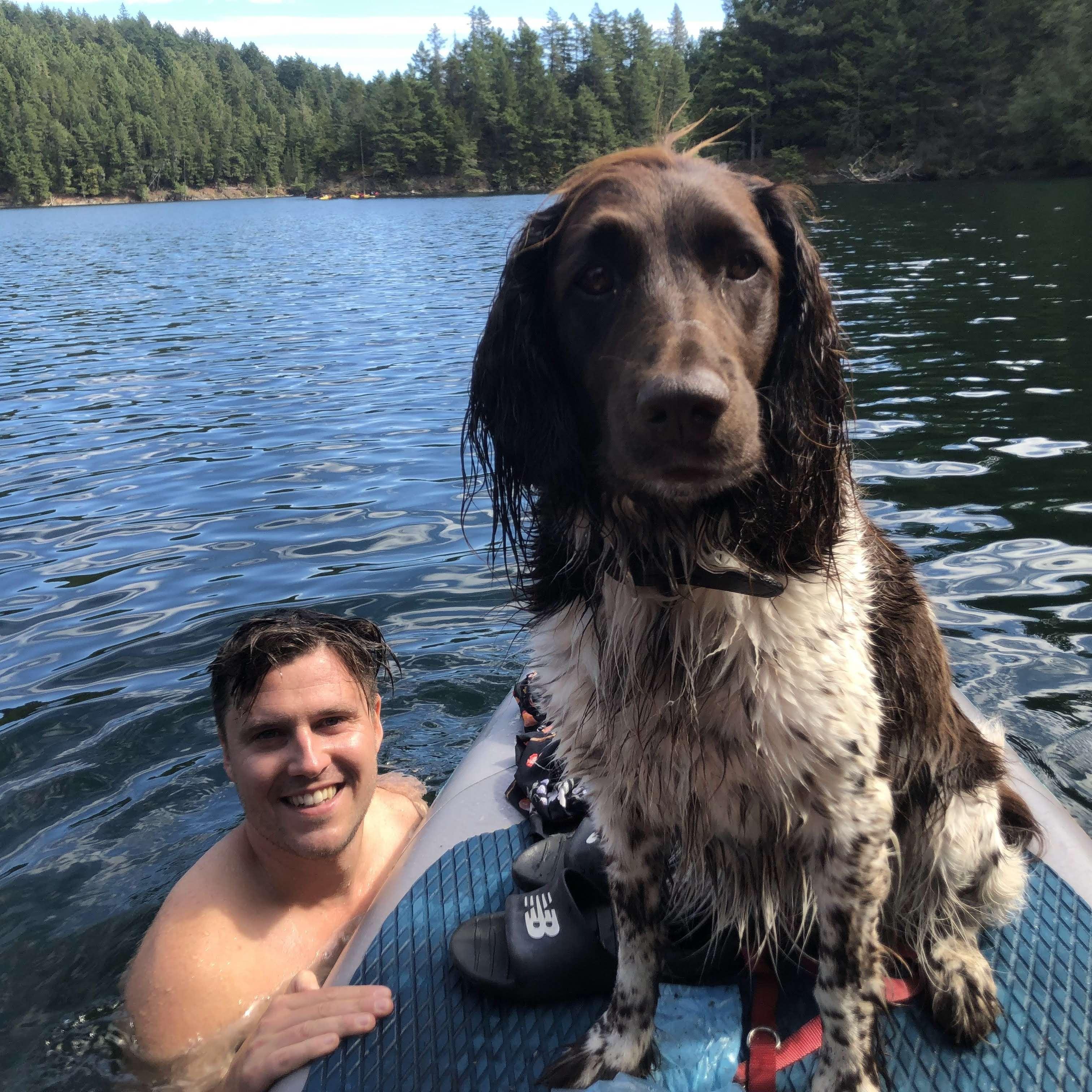Mark and Auggie. Mountain Lake, Orcas Island, Washington. 2021.